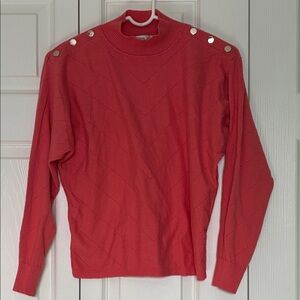 Rafiana Women's Size Small Pretty Coral Sweater